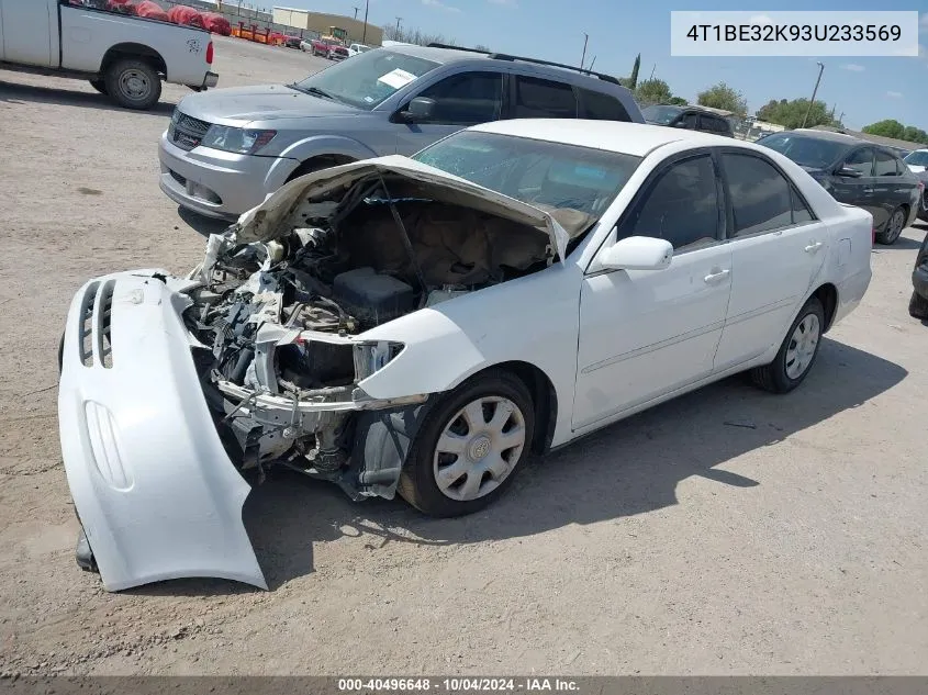 2003 Toyota Camry Le VIN: 4T1BE32K93U233569 Lot: 40496648