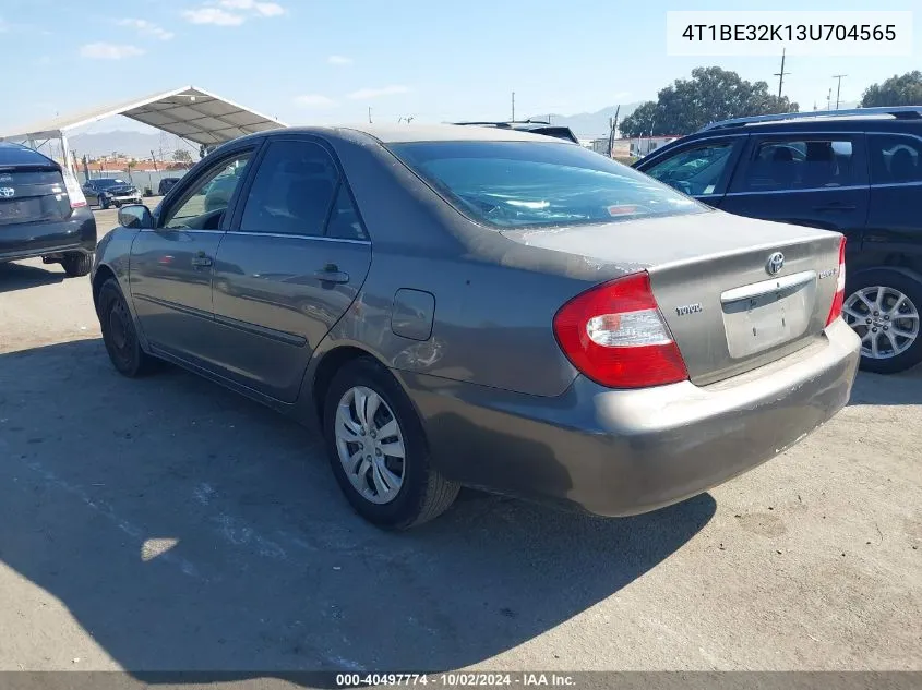 2003 Toyota Camry Le VIN: 4T1BE32K13U704565 Lot: 40497774