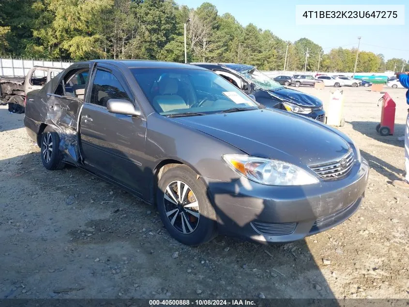 2003 Toyota Camry Le/Xle/Se VIN: 4T1BE32K23U647275 Lot: 40500888