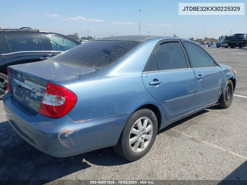 2003 Toyota Camry Xle VIN: JTDBE32KX30225329 Lot: 40501935