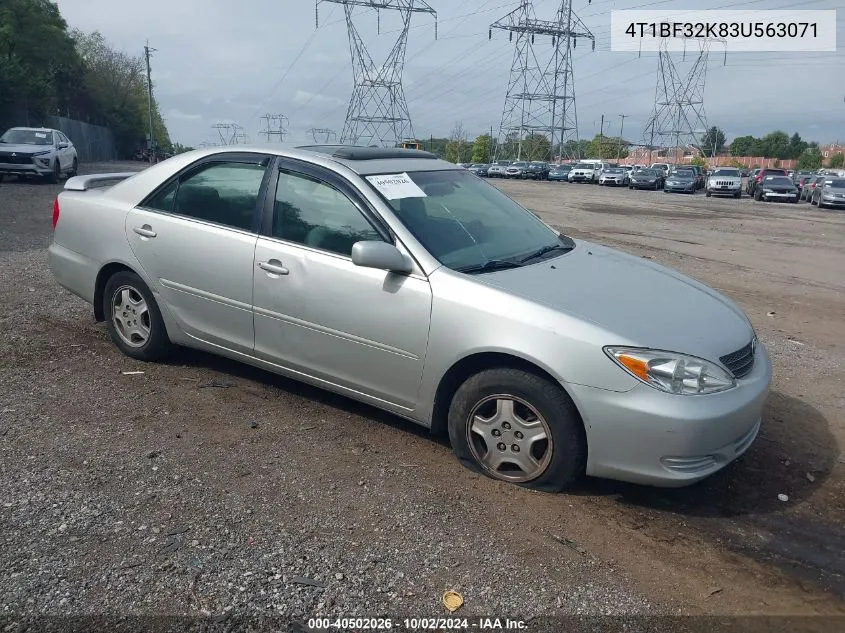 4T1BF32K83U563071 2003 Toyota Camry Le V6