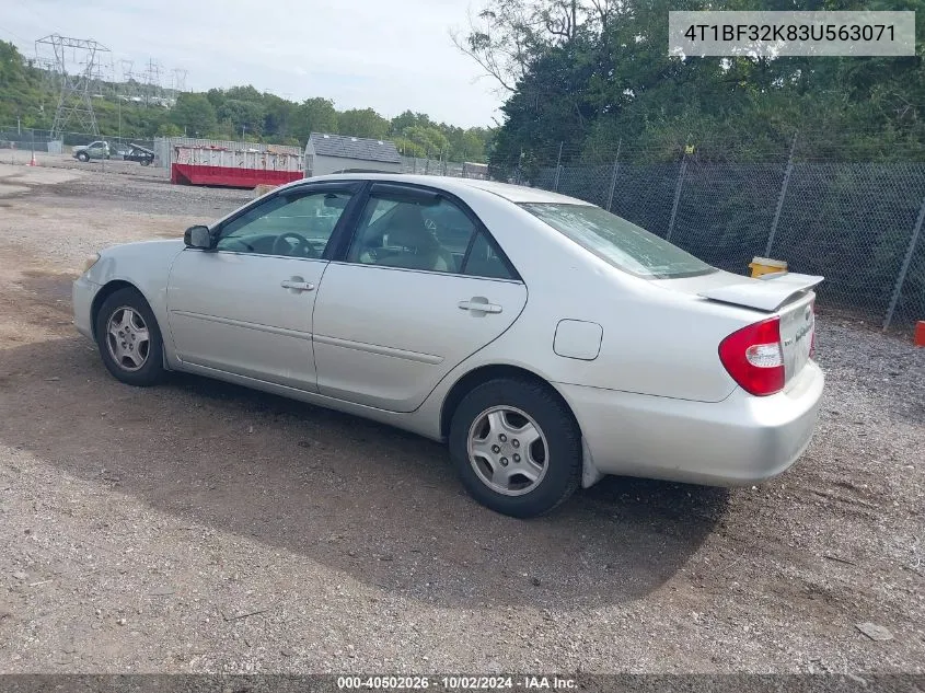 4T1BF32K83U563071 2003 Toyota Camry Le V6