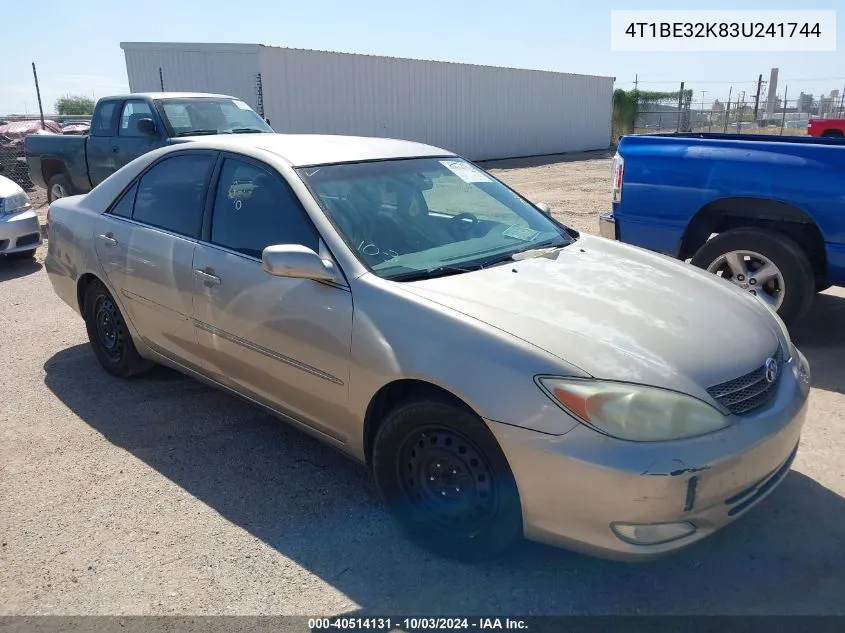 2003 Toyota Camry Xle VIN: 4T1BE32K83U241744 Lot: 40514131