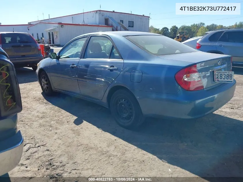 2003 Toyota Camry Le VIN: 4T1BE32K73U772417 Lot: 40522783