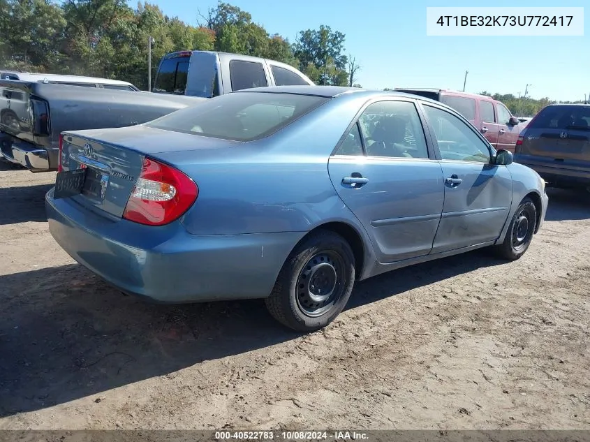 2003 Toyota Camry Le VIN: 4T1BE32K73U772417 Lot: 40522783