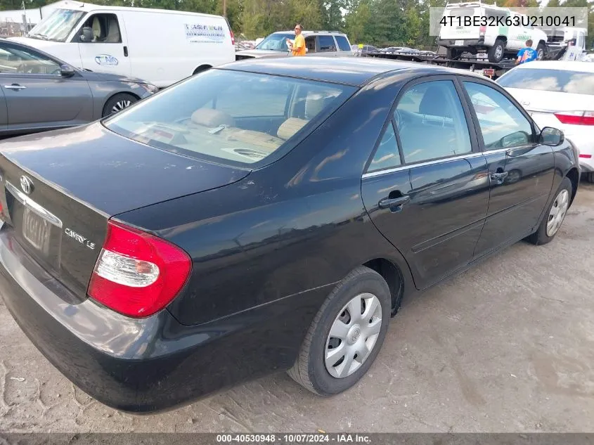 2003 Toyota Camry Le VIN: 4T1BE32K63U210041 Lot: 40530948