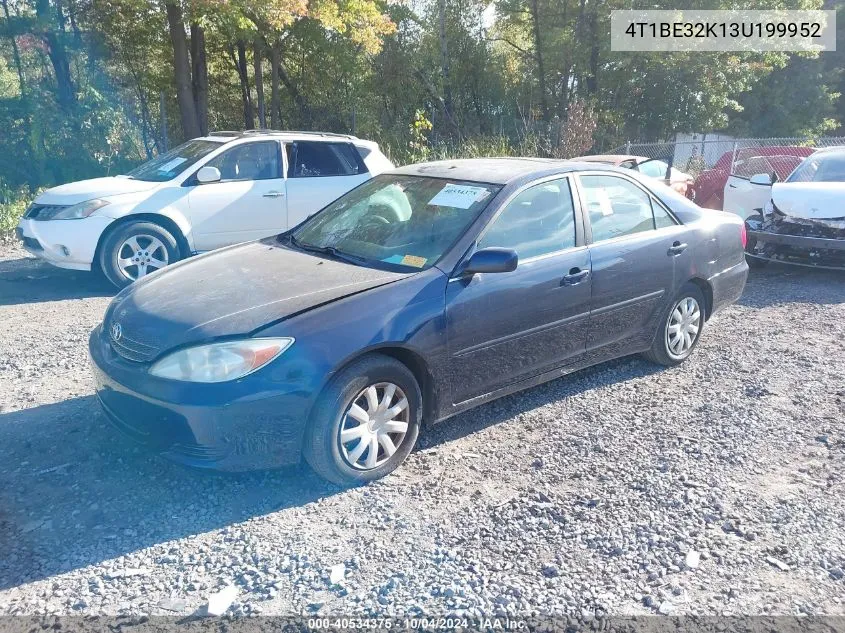 2003 Toyota Camry Le VIN: 4T1BE32K13U199952 Lot: 40534375