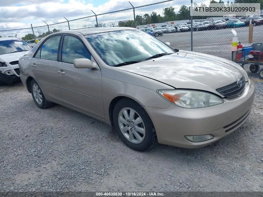 2003 Toyota Camry Xle VIN: 4T1BE30K33U209903 Lot: 40535830