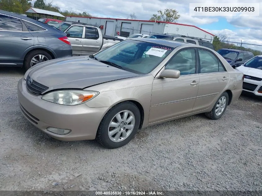 2003 Toyota Camry Xle VIN: 4T1BE30K33U209903 Lot: 40535830