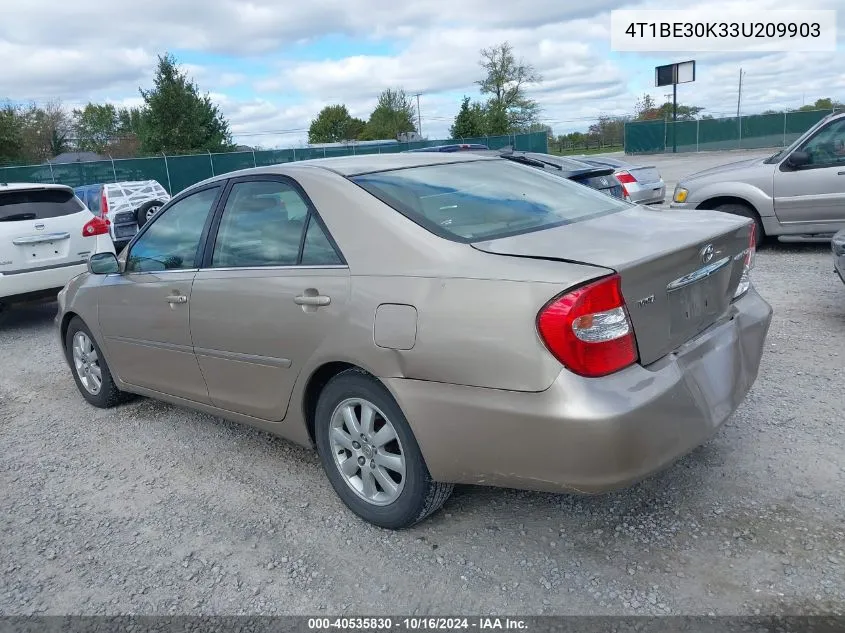 2003 Toyota Camry Xle VIN: 4T1BE30K33U209903 Lot: 40535830