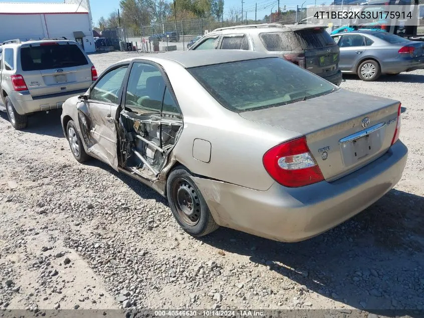 2003 Toyota Camry Le VIN: 4T1BE32K53U175914 Lot: 40546630