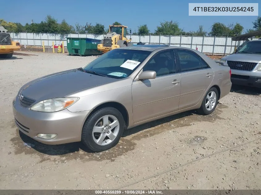 4T1BE32K03U254245 2003 Toyota Camry Se