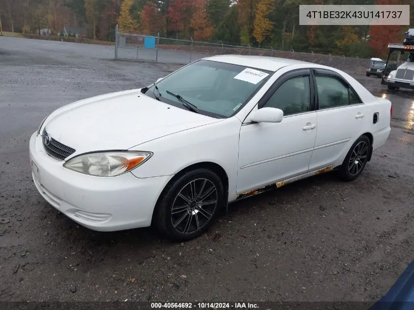 2003 Toyota Camry Le/Xle/Se VIN: 4T1BE32K43U141737 Lot: 40564692