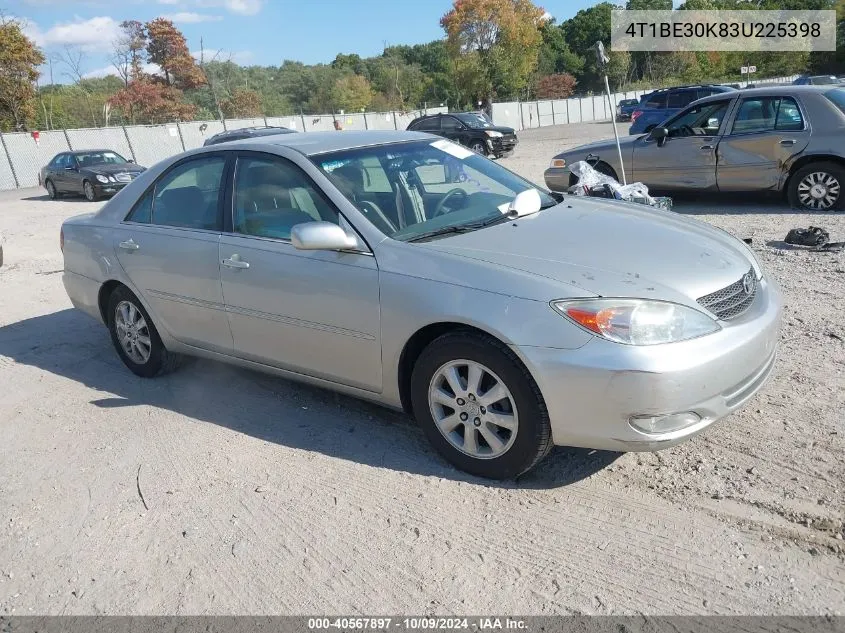 2003 Toyota Camry Xle VIN: 4T1BE30K83U225398 Lot: 40567897