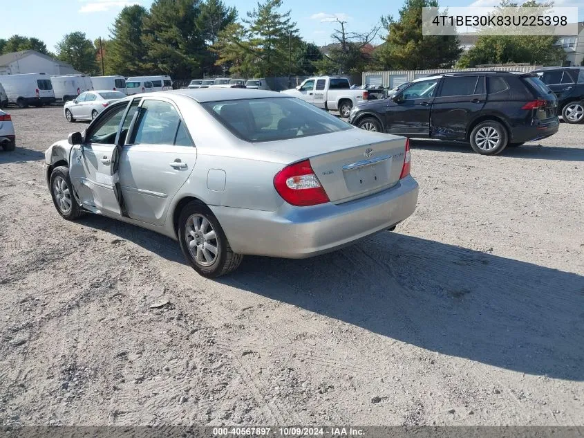 2003 Toyota Camry Xle VIN: 4T1BE30K83U225398 Lot: 40567897