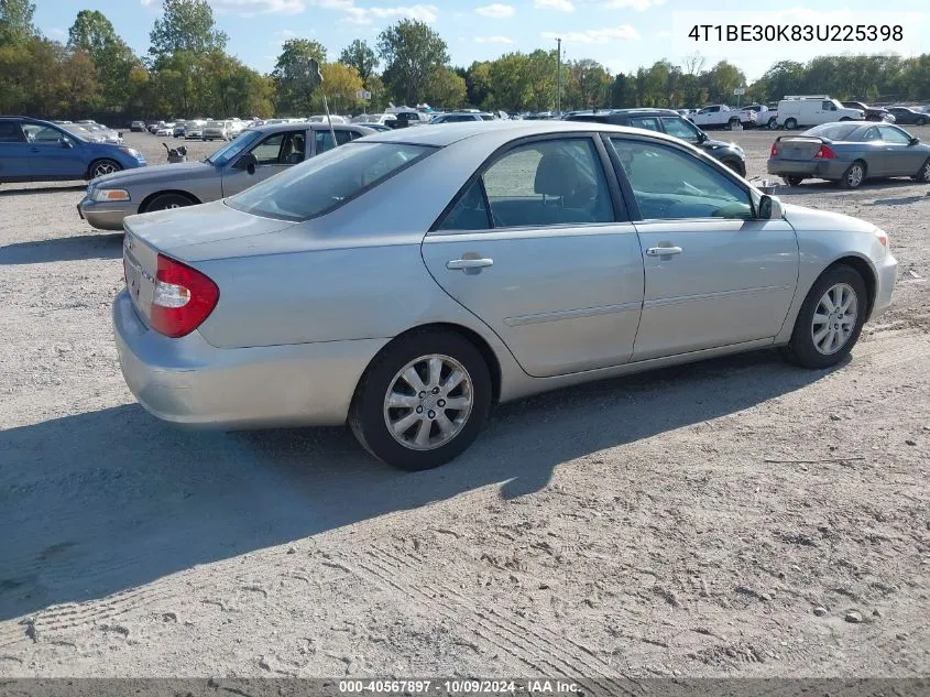 2003 Toyota Camry Xle VIN: 4T1BE30K83U225398 Lot: 40567897