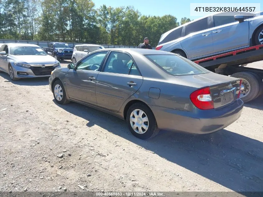 2003 Toyota Camry Le VIN: 4T1BE32K83U644557 Lot: 40568883