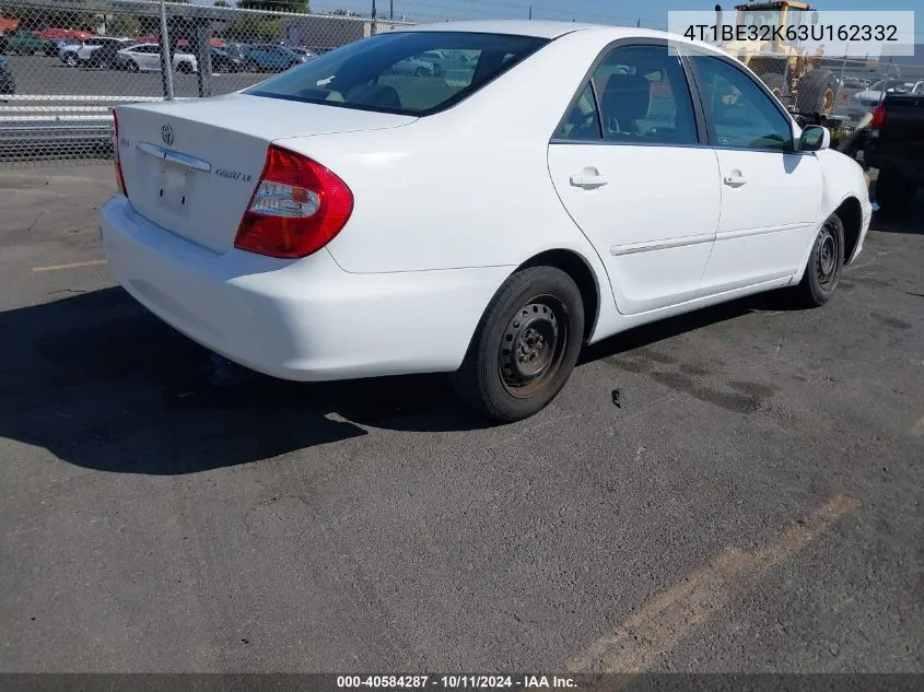 2003 Toyota Camry Le VIN: 4T1BE32K63U162332 Lot: 40584287