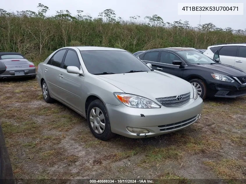 2003 Toyota Camry Le VIN: 4T1BE32K53U700471 Lot: 40588334