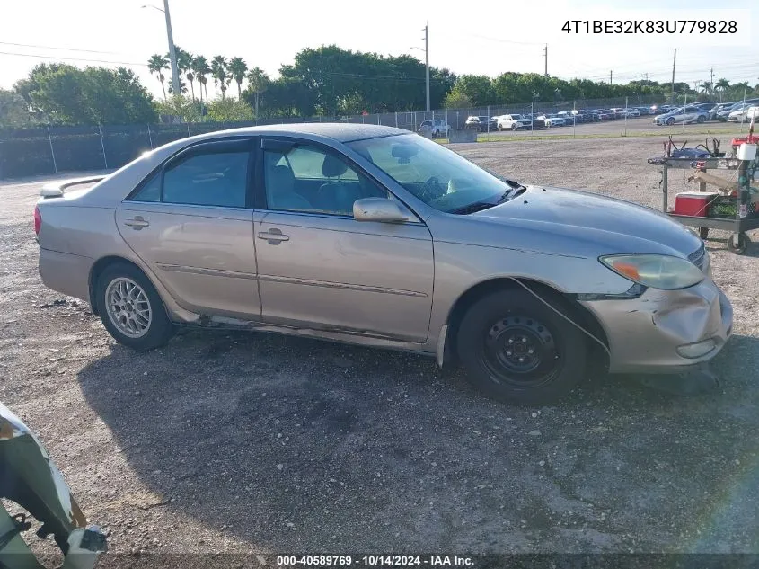 2003 Toyota Camry Le/Xle/Se VIN: 4T1BE32K83U779828 Lot: 40589769