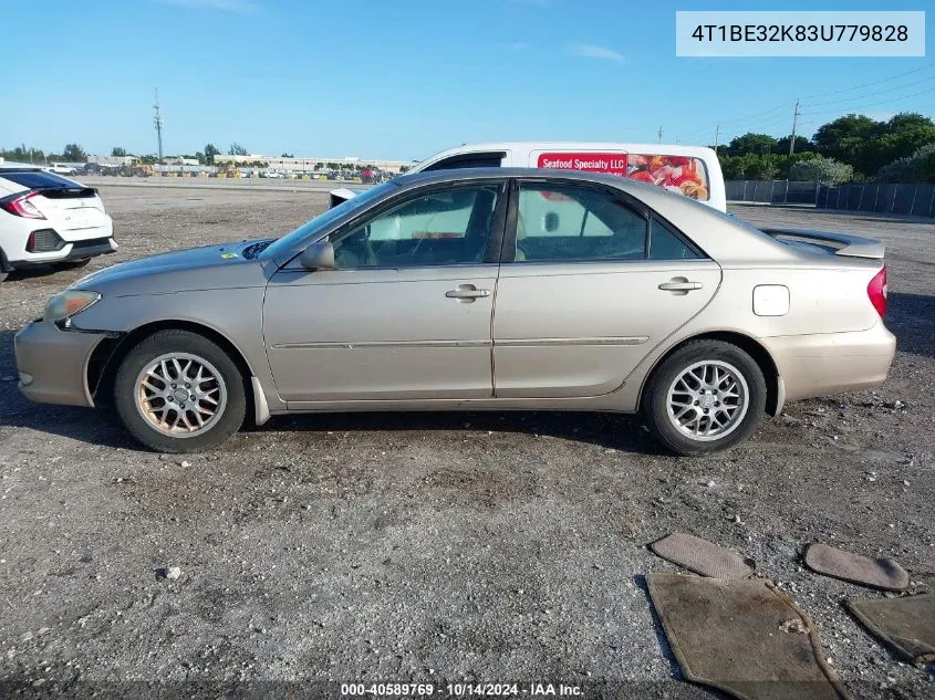 2003 Toyota Camry Le/Xle/Se VIN: 4T1BE32K83U779828 Lot: 40589769