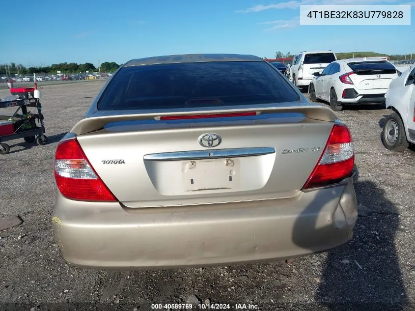 2003 Toyota Camry Le/Xle/Se VIN: 4T1BE32K83U779828 Lot: 40589769