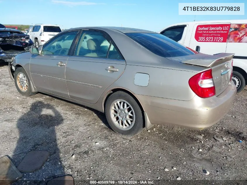 2003 Toyota Camry Le/Xle/Se VIN: 4T1BE32K83U779828 Lot: 40589769