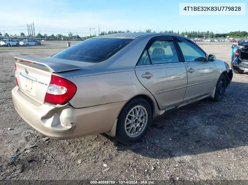 2003 Toyota Camry Le/Xle/Se VIN: 4T1BE32K83U779828 Lot: 40589769