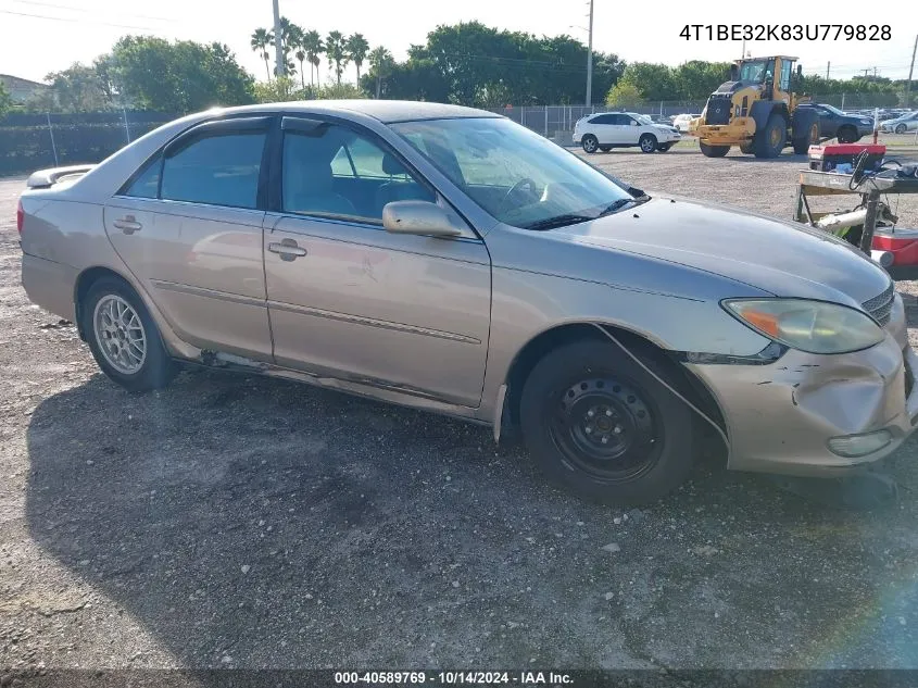 2003 Toyota Camry Le/Xle/Se VIN: 4T1BE32K83U779828 Lot: 40589769