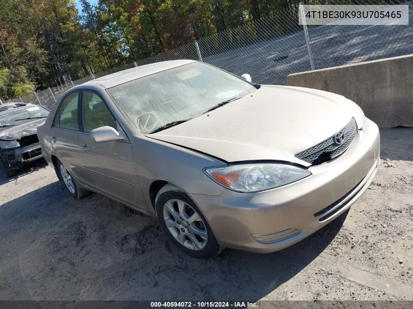 2003 Toyota Camry Le/Xle/Se VIN: 4T1BE30K93U705465 Lot: 40594072