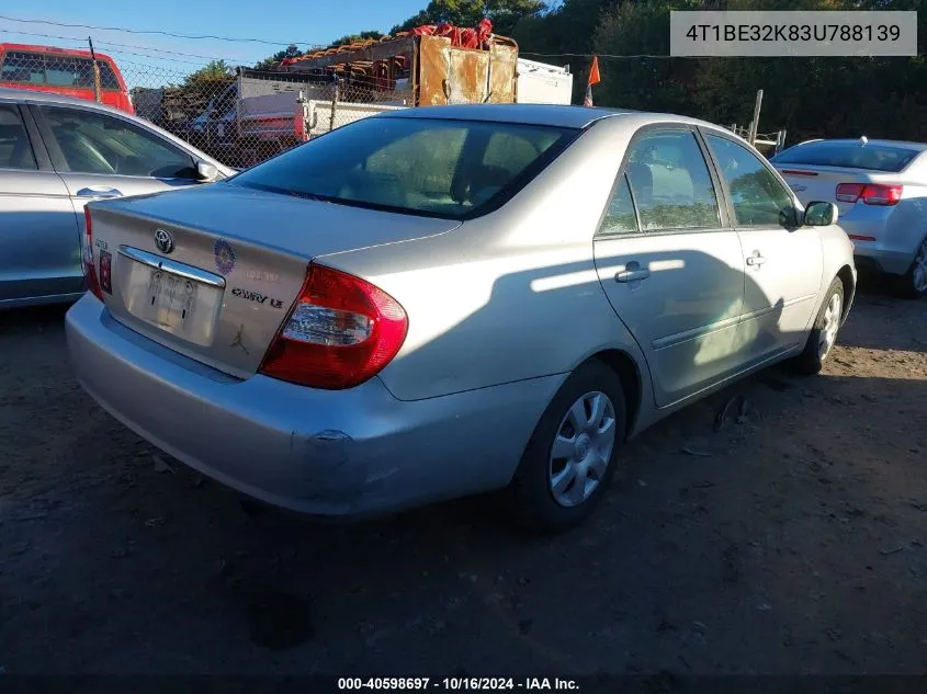 2003 Toyota Camry Le VIN: 4T1BE32K83U788139 Lot: 40598697