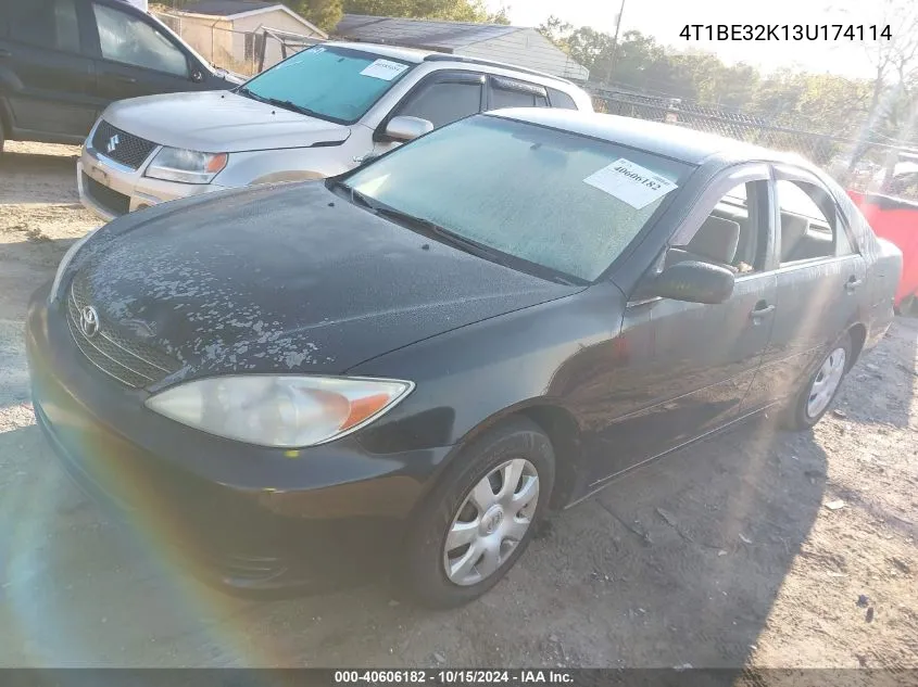 2003 Toyota Camry Le VIN: 4T1BE32K13U174114 Lot: 40606182