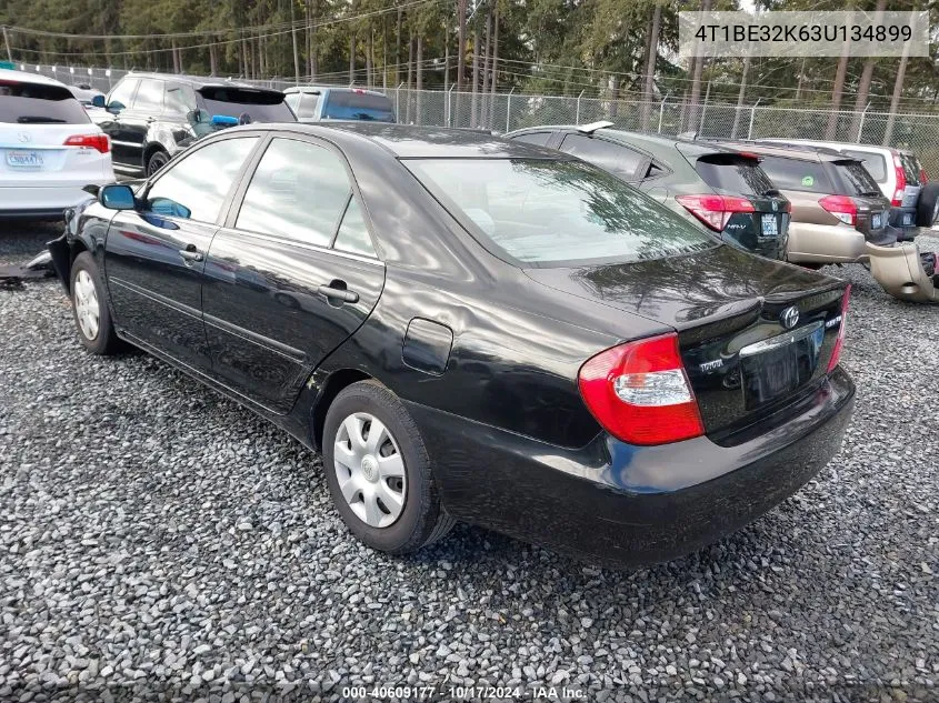 2003 Toyota Camry Le/Xle/Se VIN: 4T1BE32K63U134899 Lot: 40609177