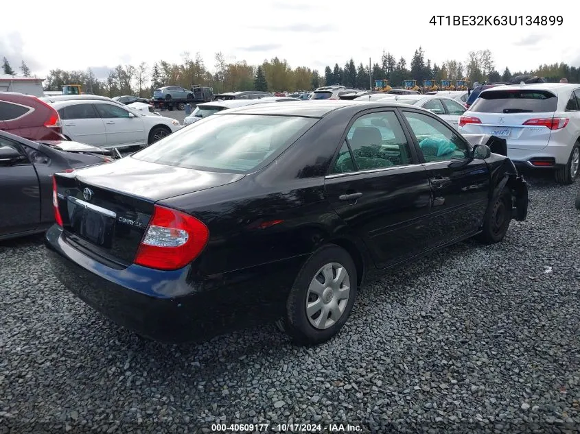 2003 Toyota Camry Le/Xle/Se VIN: 4T1BE32K63U134899 Lot: 40609177