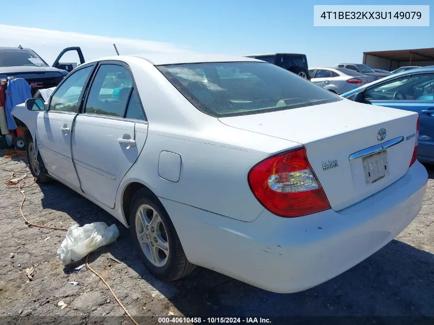 2003 Toyota Camry Le VIN: 4T1BE32KX3U149079 Lot: 40610458