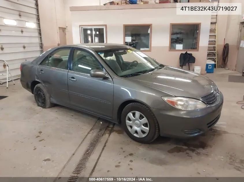 2003 Toyota Camry Le VIN: 4T1BE32K43U719027 Lot: 40617559