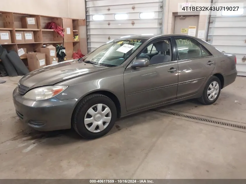 2003 Toyota Camry Le VIN: 4T1BE32K43U719027 Lot: 40617559