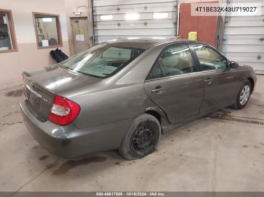 2003 Toyota Camry Le VIN: 4T1BE32K43U719027 Lot: 40617559