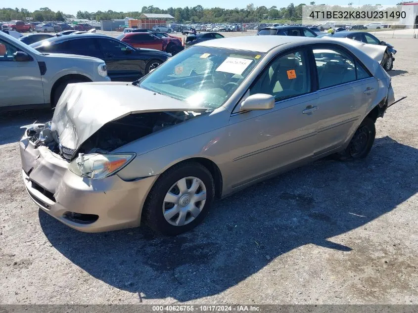 2003 Toyota Camry Le/Xle/Se VIN: 4T1BE32K83U231490 Lot: 40626755