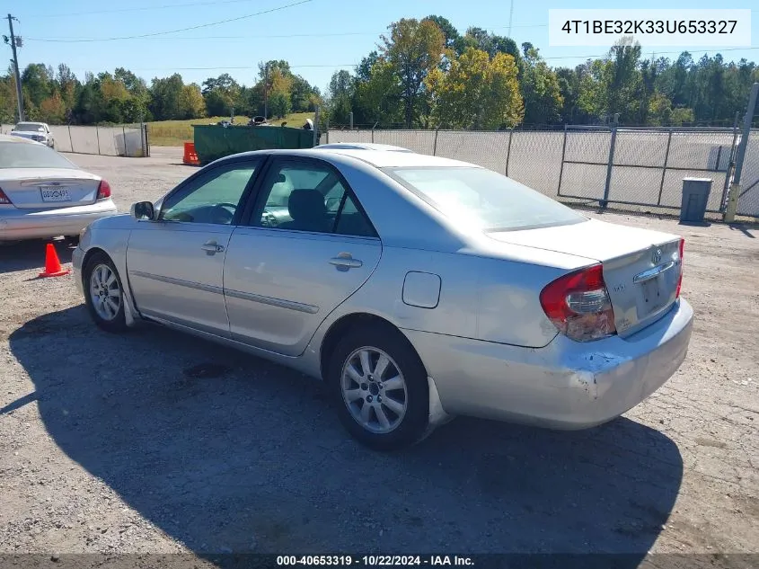 2003 Toyota Camry Xle VIN: 4T1BE32K33U653327 Lot: 40653319