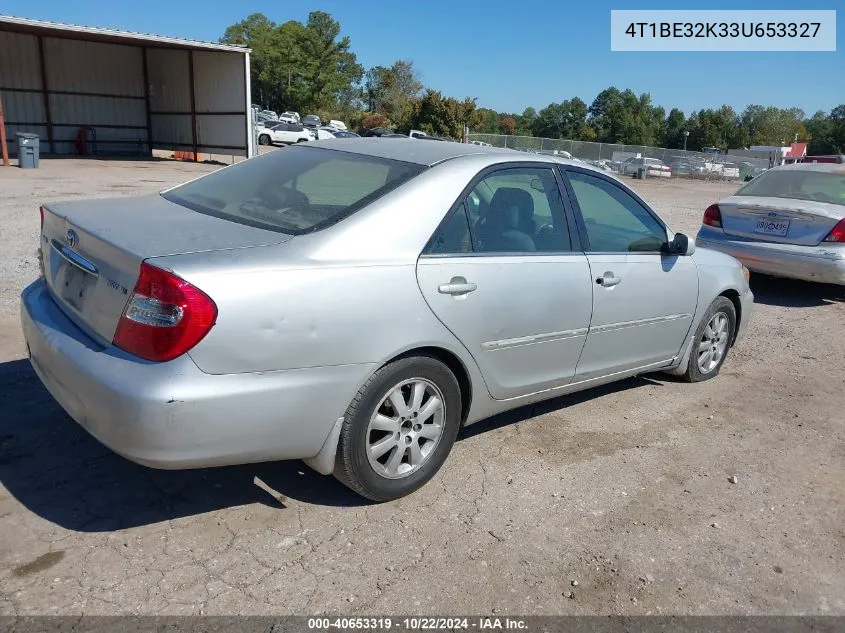 2003 Toyota Camry Xle VIN: 4T1BE32K33U653327 Lot: 40653319