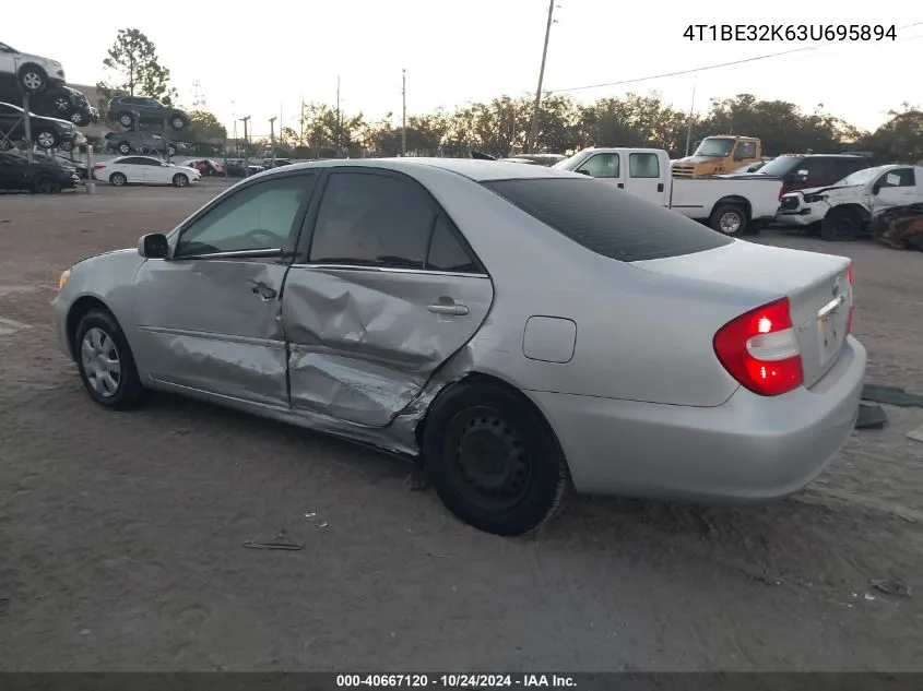 2003 Toyota Camry Le/Xle/Se VIN: 4T1BE32K63U695894 Lot: 40667120