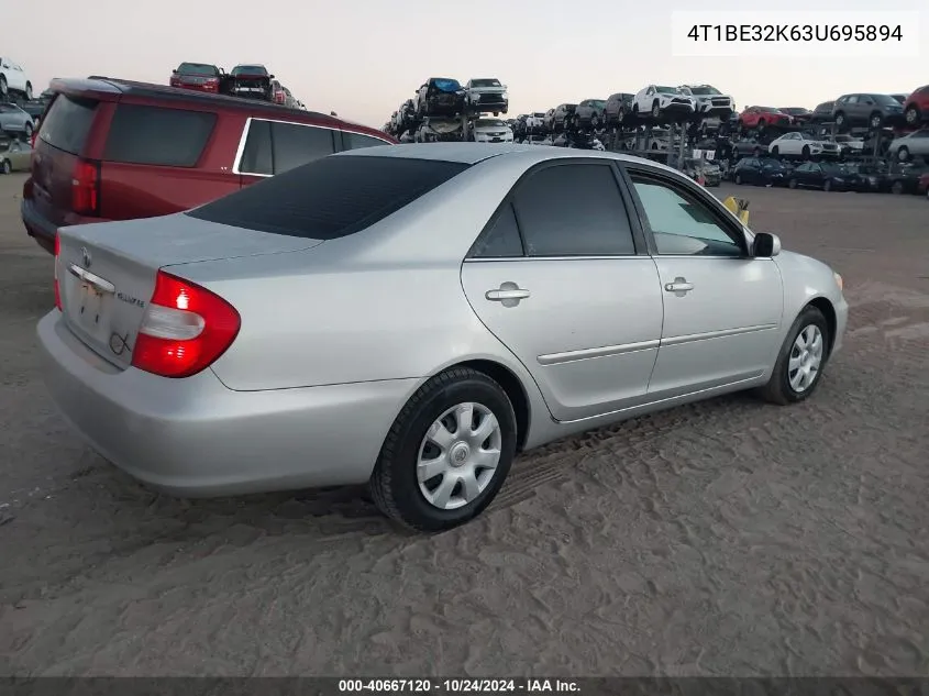 2003 Toyota Camry Le/Xle/Se VIN: 4T1BE32K63U695894 Lot: 40667120