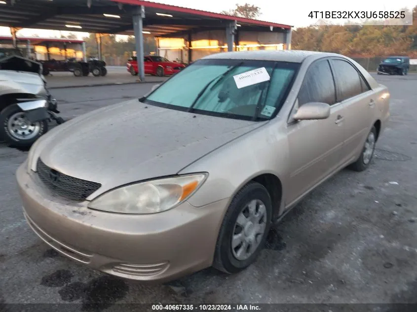 2003 Toyota Camry Le VIN: 4T1BE32KX3U658525 Lot: 40667335