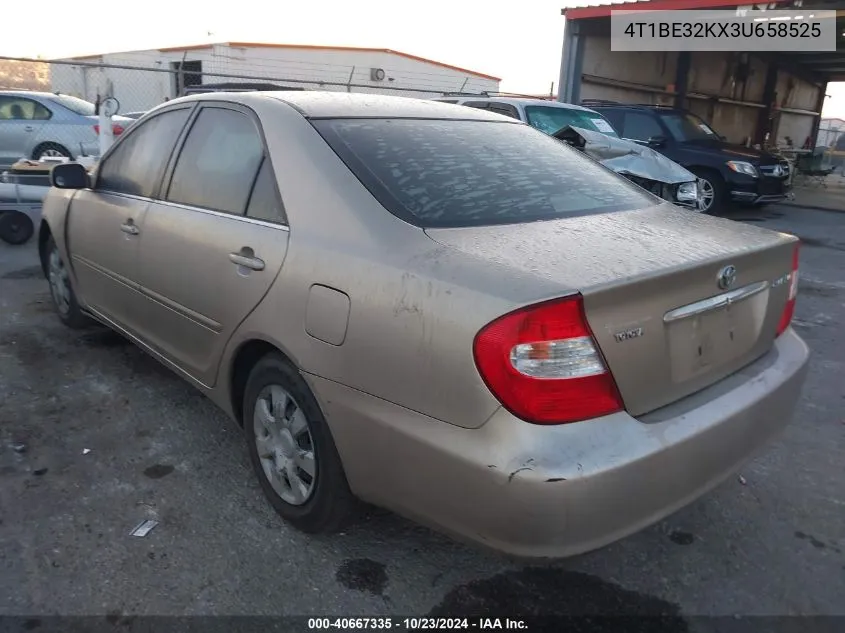 2003 Toyota Camry Le VIN: 4T1BE32KX3U658525 Lot: 40667335