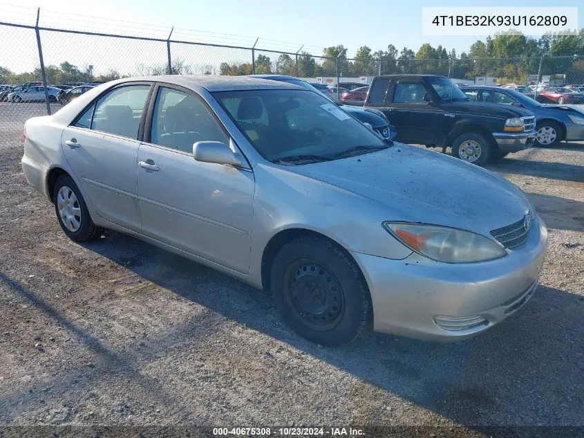 2003 Toyota Camry Le VIN: 4T1BE32K93U162809 Lot: 40675308