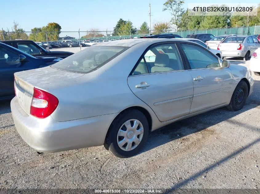 2003 Toyota Camry Le VIN: 4T1BE32K93U162809 Lot: 40675308