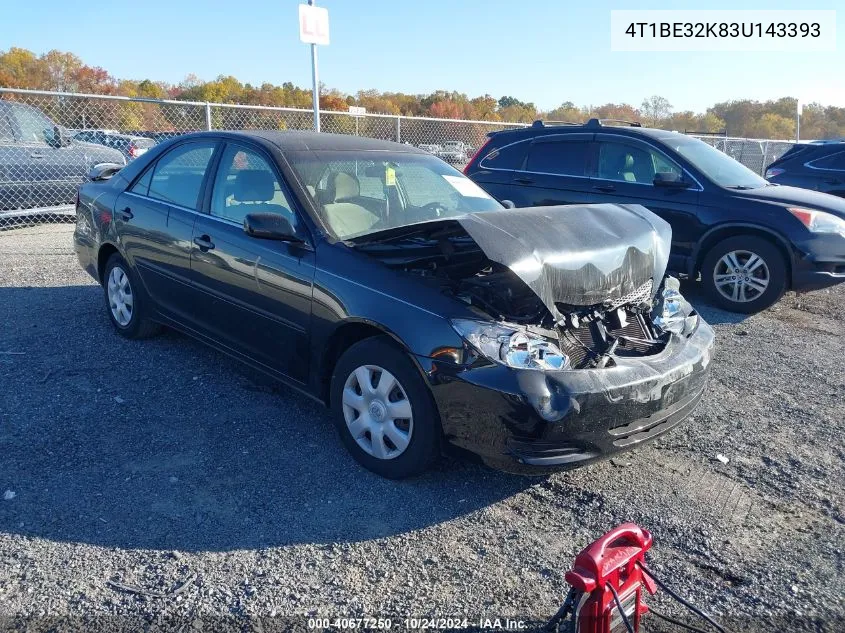 2003 Toyota Camry Le VIN: 4T1BE32K83U143393 Lot: 40677250