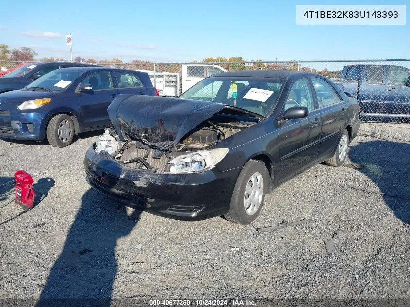 2003 Toyota Camry Le VIN: 4T1BE32K83U143393 Lot: 40677250