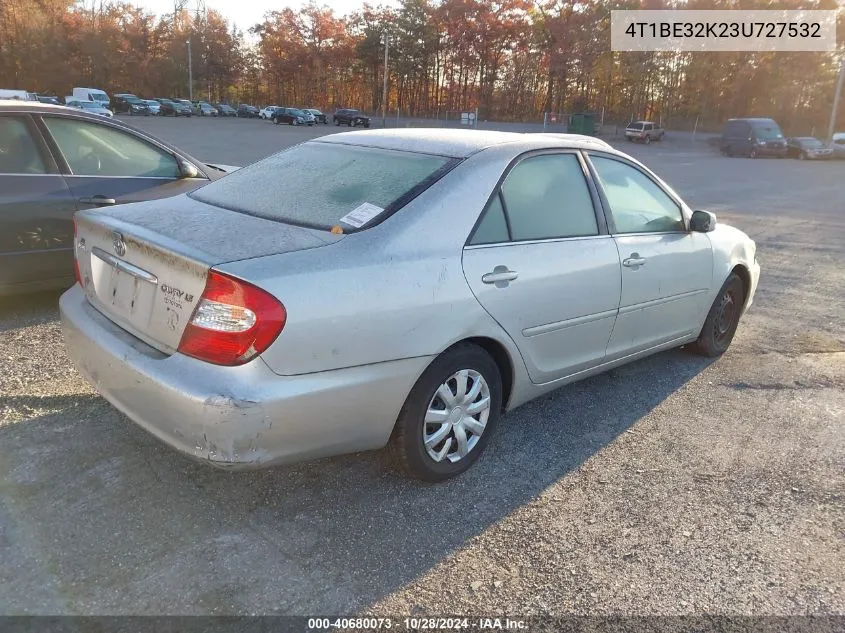 2003 Toyota Camry Le/Xle/Se VIN: 4T1BE32K23U727532 Lot: 40680073